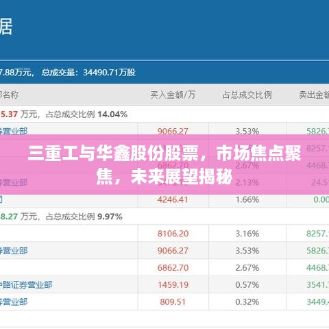 三重工與華鑫股份股票，市場焦點聚焦，未來展望揭秘