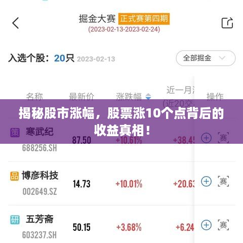 揭秘股市漲幅，股票漲10個點背后的收益真相！