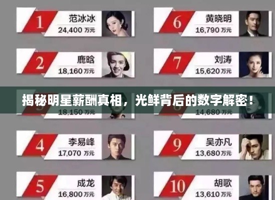 揭秘明星薪酬真相，光鮮背后的數(shù)字解密！